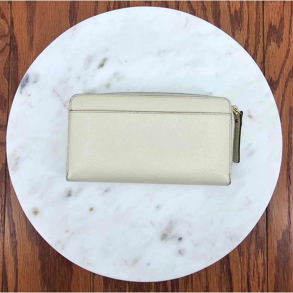 Kate Spade New York Neda Wellesley Leather Zip Around Wallet In Porcelain - Picture 3 of 9